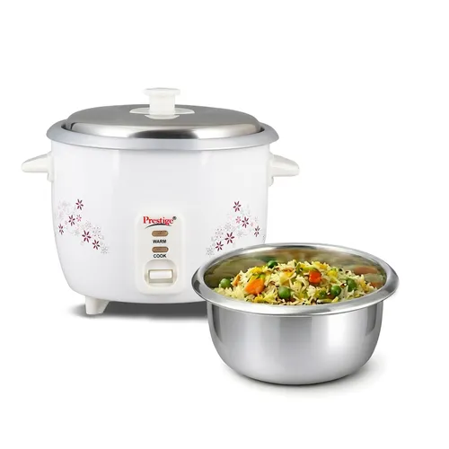 Prestige Delight PRWO Rice Cooker 1.0 L with Close Fit Lid (Off-white)