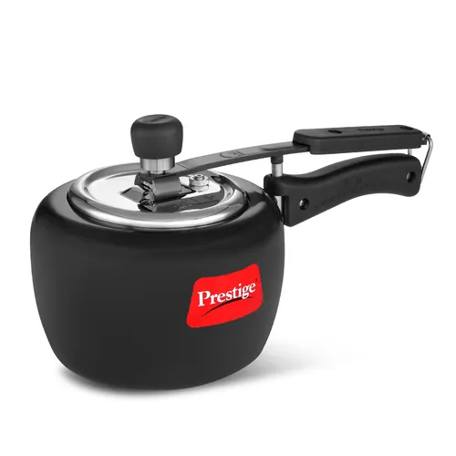 Prestige Apple Duo Plus Hard Anodised Spillage Control Pressure Cooker 2 L (Black)