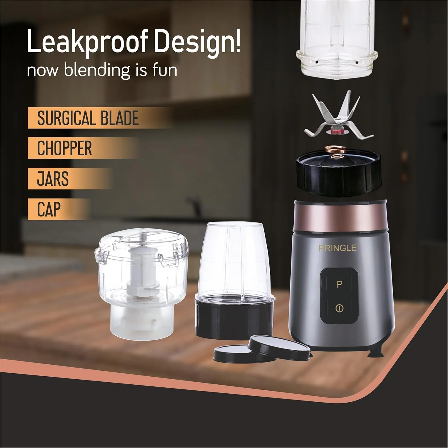 Nutri Blender Juicer Mixer Grinder & Chopper | 600W Full Copper Motor  - Detail View