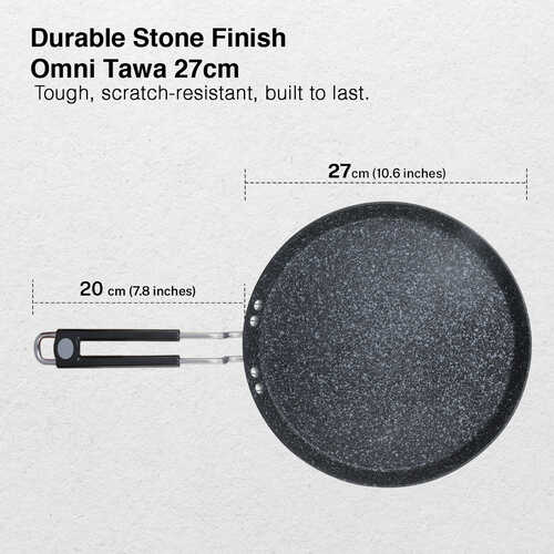 Prestige Durastone Hard Anodised 6 Layer Non-Stick Omni Tawa, 27 cm (Black) - Alternate View