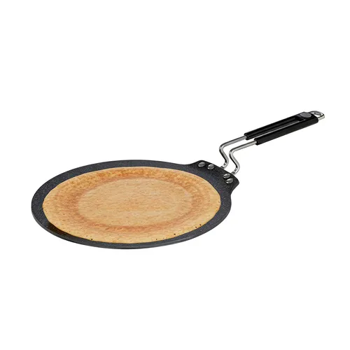 Prestige Durastone 28cm Hard Anodised Non-Stick Dosa Tawa| 6 Layer Non-Stick Coating| Gas and Induction Compatible| Metal Spoon Friendly| Stay Cool Handles