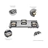 Sujata Regal Manual Gas Stove 3 Burners Glass Top | 9 Years Warranty | Gas Stove with Jumbo Brass Burners | SABAF Technology | ISI Certified | LPG & PNG Compatible | 360° Rotating Brass Nozzle (Black) - Detail View