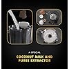 Sujata MG03 Mixer Grinder |1000 Watts Double Ball Bearing Motor|24000 RPM|Non-Stop 90 Mins Running|4 Jars including 1750ml Blender with Coconut Milk Extractor, 1500ml, 1000ml, 500ml Jar| Black - Alternate View