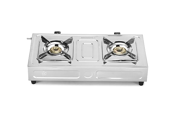 Sunshine Marco Plus 2 Burner Stainless Steel Gas Stove Manual Ignition