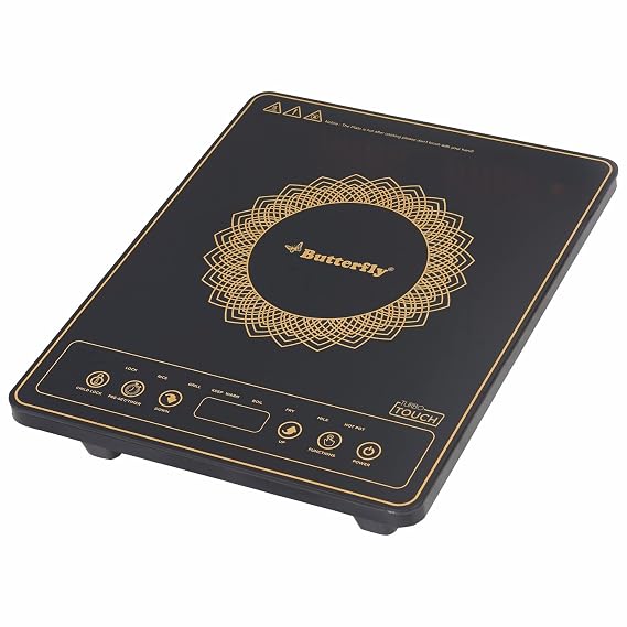Butterfly Turbo Touch 1800W Induction Cooktop, Black, Sealed, 1 Burner, b22