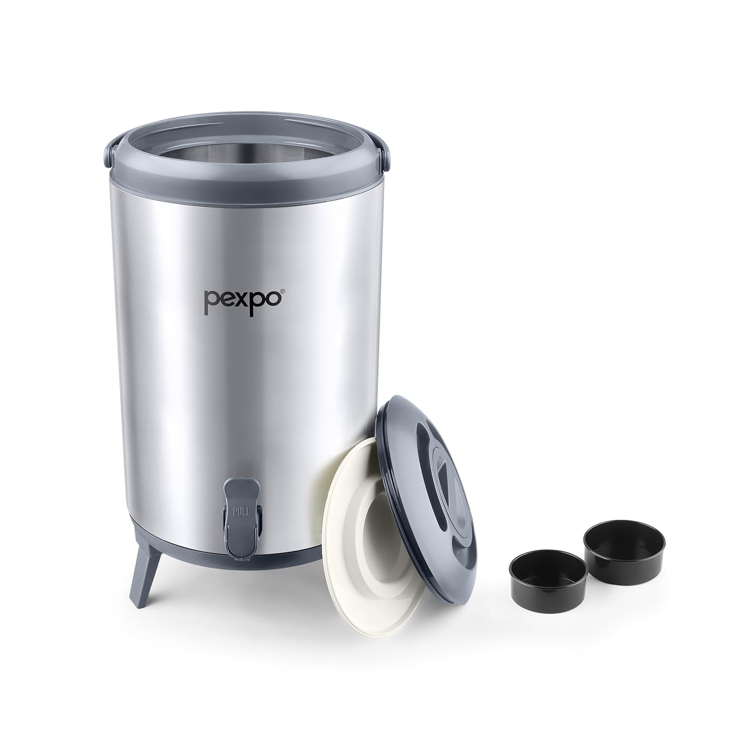 Go24 pexpo Superio 14 Stainless Steel Insulated Camper/Water Jug | Sturdy Base 13.5 Liter - Detail View