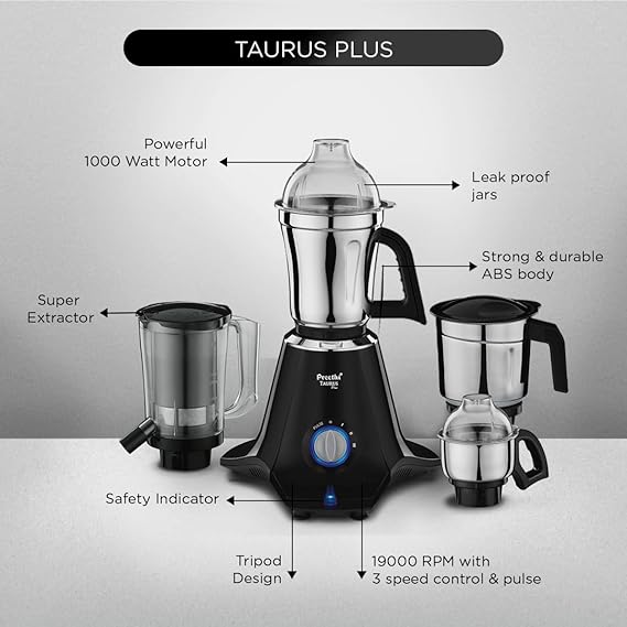 Preethi Taurus Plus 1000W Mixer Grinder  - Alternate View
