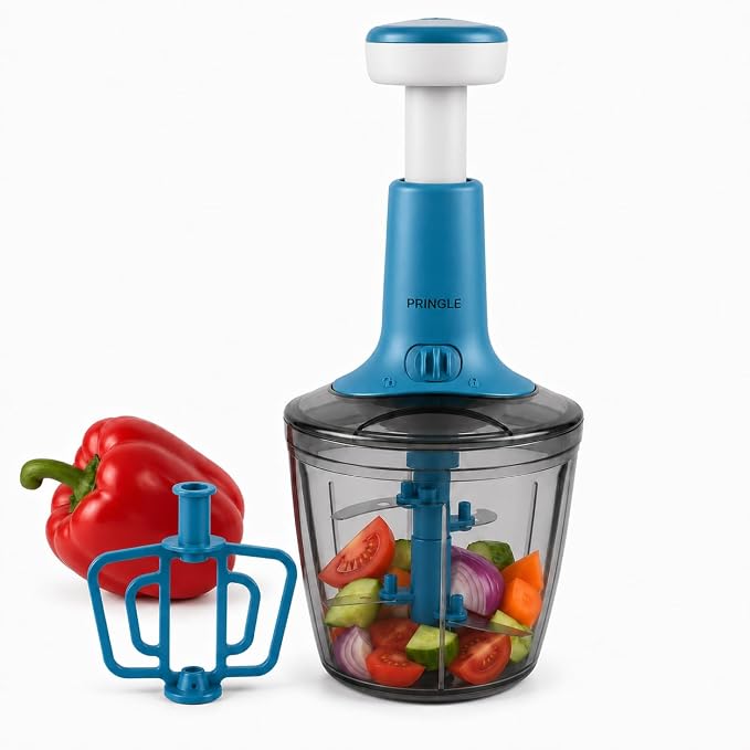 Twist Plus Manual Push Chopper 1000 mL | 6 Sharp SS Blades