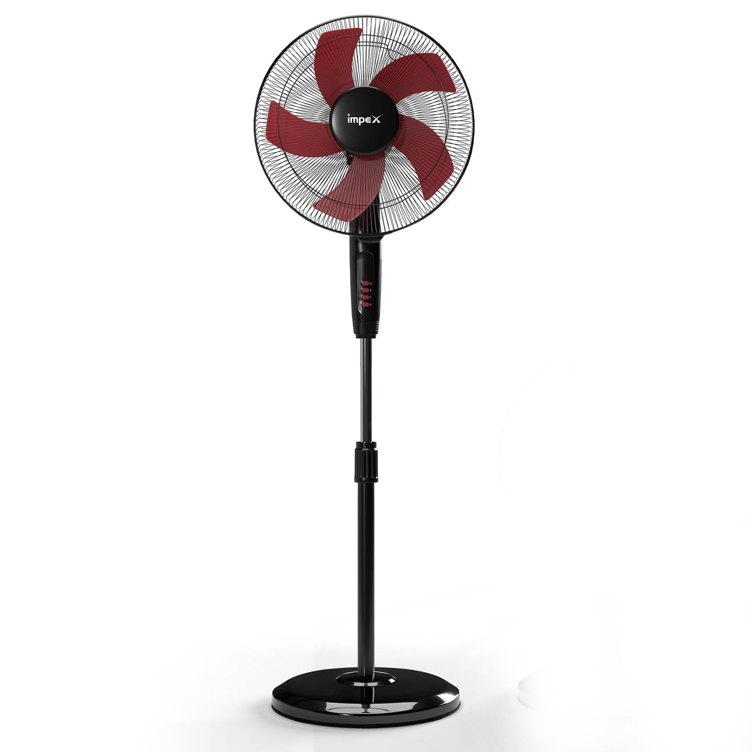 Impex Pedestal Fan 400 mm 2 in 1 (Red and Black) , PF35