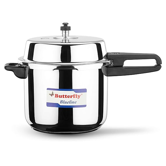 Butterfly Blue Line 10L Pressure Cooker| Stainless Steel | Induction & Gas Stove Compatible