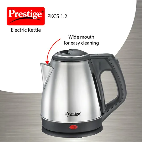Prestige PKCS Stainless Steel Electric Kettle 1350W, 1.2L (Silver)