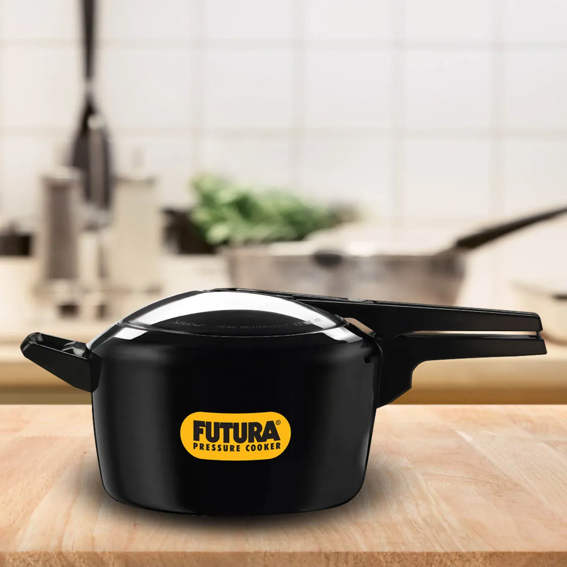 Hawkins Futura 5 Litre Pressure Cooker, Hard Anodised Inner Lid Pressure Cooker, Pan Cooker, Black (FP50)